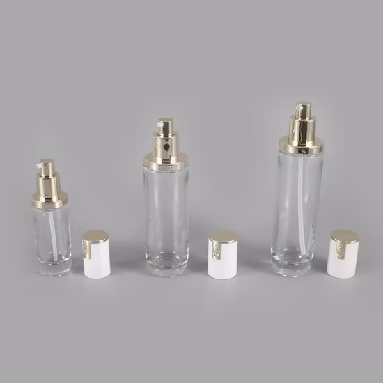 Wholesale Custom 15ml 20ml 30ml 40ml Empty Square Cosmetic Frosted Liquid Foundation Container Glass Bottle with Pump