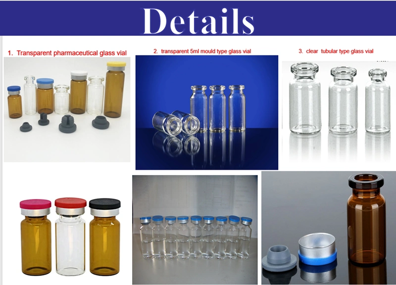 5ml 7ml 10ml Clear Amber Borosilicate Tubular Empty Injection Glass Vial