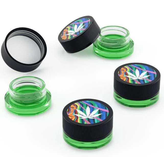 5ml 7ml 9ml Hexagon Clear Jars for Concentrate Oil and Wax with Child-Proof Cap